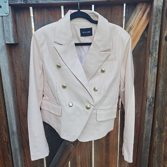 Dolce Cabo Jackets & Blazers - New Dolce Cabo Faux Leather Soft Pink Blazer, NWT